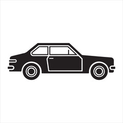 Car  icon silhouette Vector illustration art
