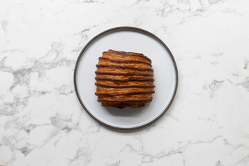 Dessert Concept, Traditional French Bread, Croissant aux Chocolate