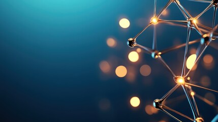 Obraz premium A geometric illustration with intersecting lines and glowing nodes, showcasing the interconnectedness of electrical systems.