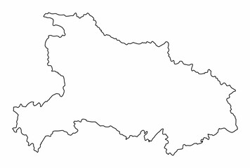 Obraz premium Hubei Province outline map