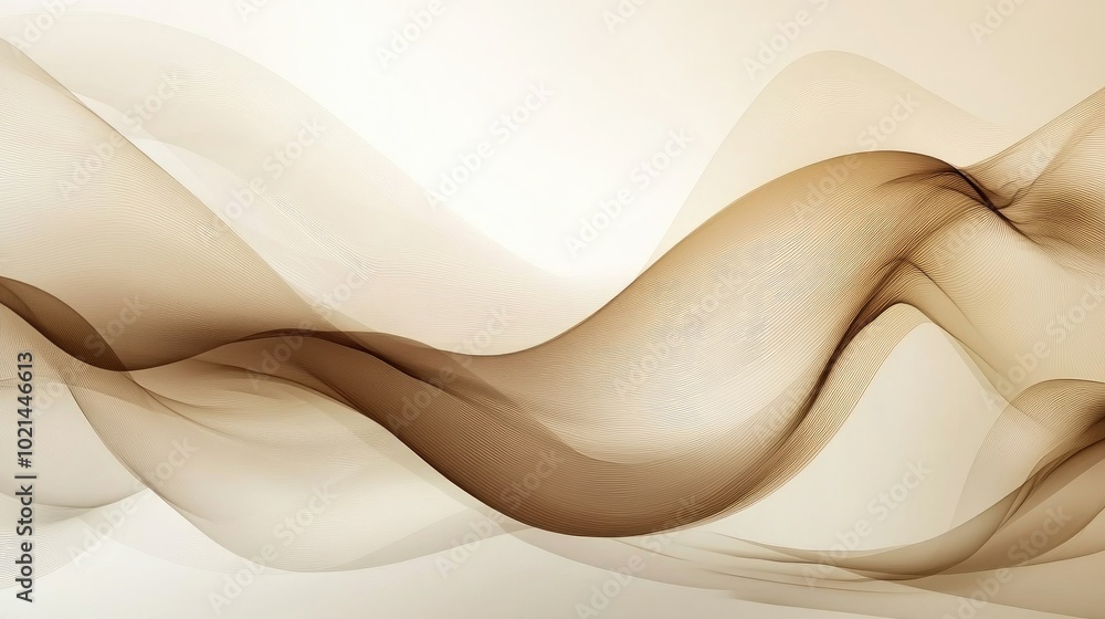 Poster abstract brown wave design background in a new artistic style