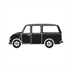 Car  icon silhouette Vector illustration art
