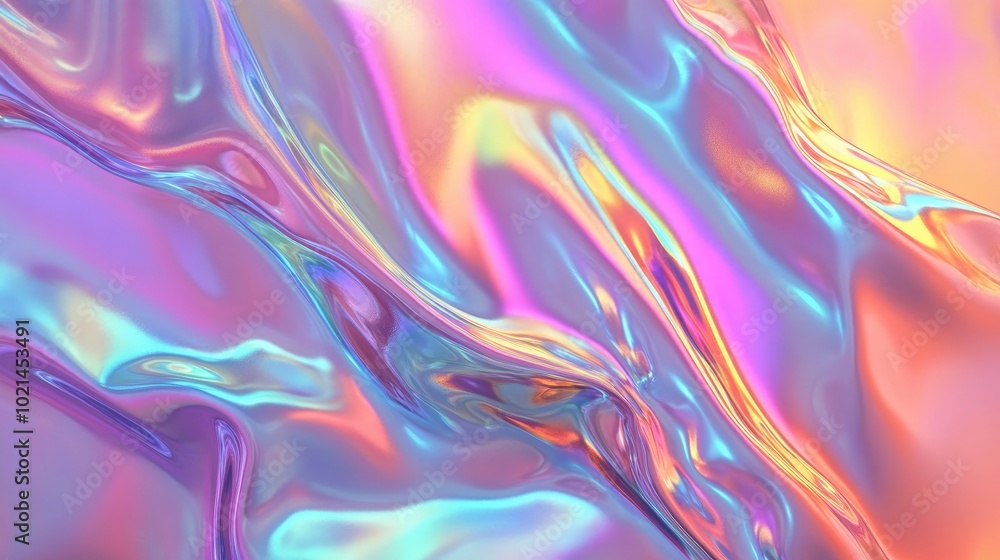 Poster abstract holographic texture background with iridescent effects neon multicolor background with moti