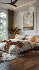 Modern Bedroom Interior Design with Artwork