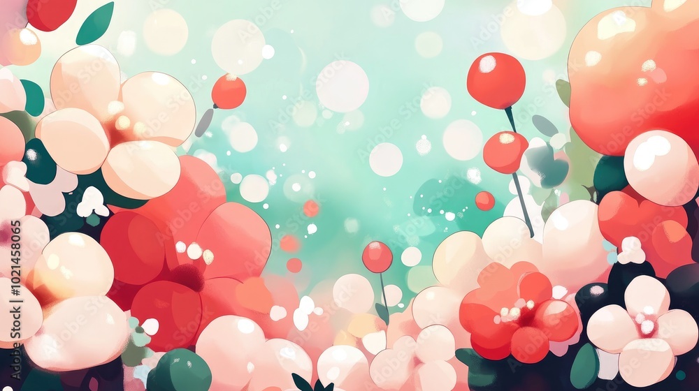 Poster blurred bokeh background