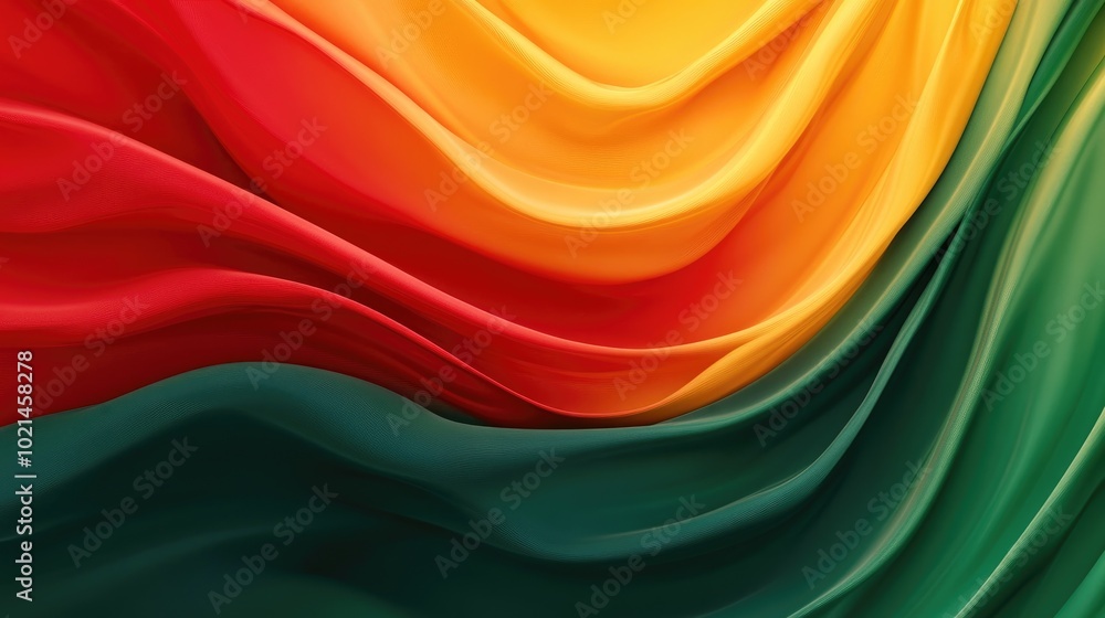 Poster abstract gradient blend of red yellow and green in a modern art design suitable for creative templat