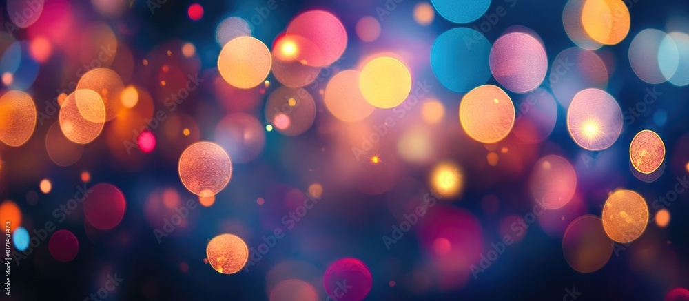 Poster colorful lights bokeh abstract background for design
