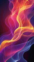 Naklejka premium Abstract Colorful Flowing Lines