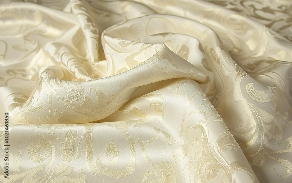 Aufkleber smooth, luxurious fabric draped elegantly on a textured surface, showcasing intricate patterns and r