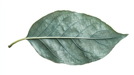 Obraz premium Vibrant Sage Green Tropical Jungle Leaf with Detailed Veins Texture in High-Quality Macro Product Photography Style