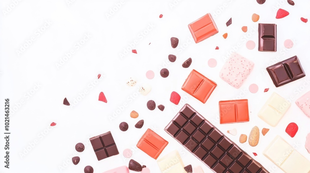 Poster Cocoa and chocolate displayed on a white background