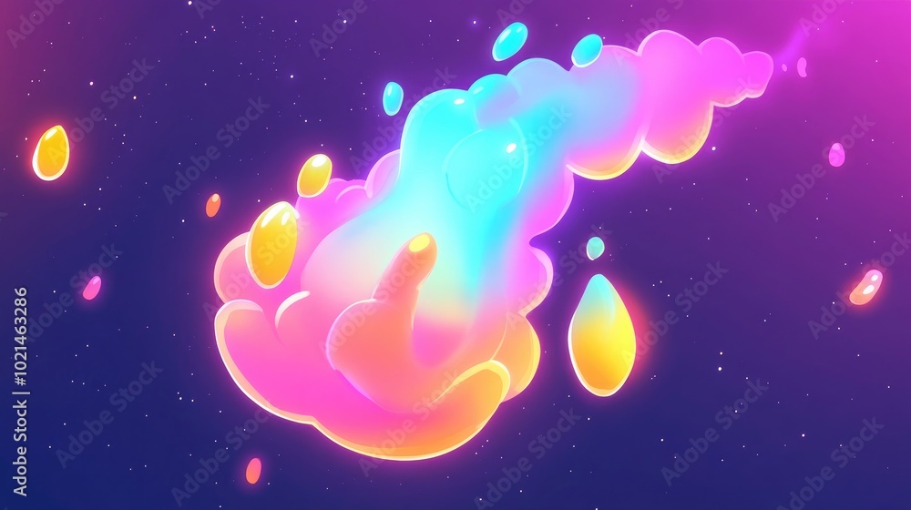 Poster Abstract gradient background featuring a creative neon design Ideal for use in banners postcards and book illustrations Created using various digital tools