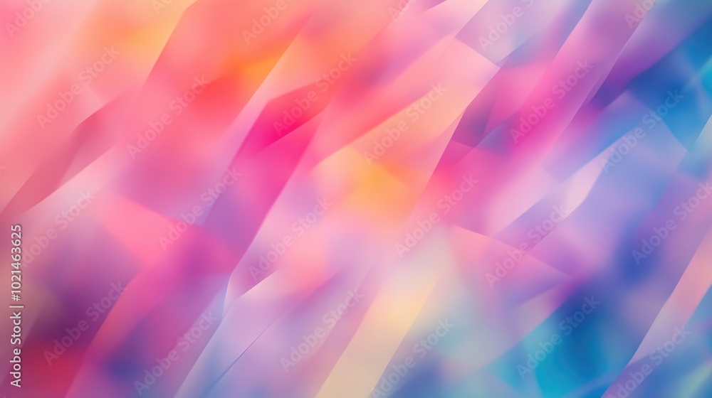 Poster Abstract geometric texture featuring a colorful blurred background ideal for gradient wallpapers wave illustrations and fantasy patterns in graphic presentation or fashion design