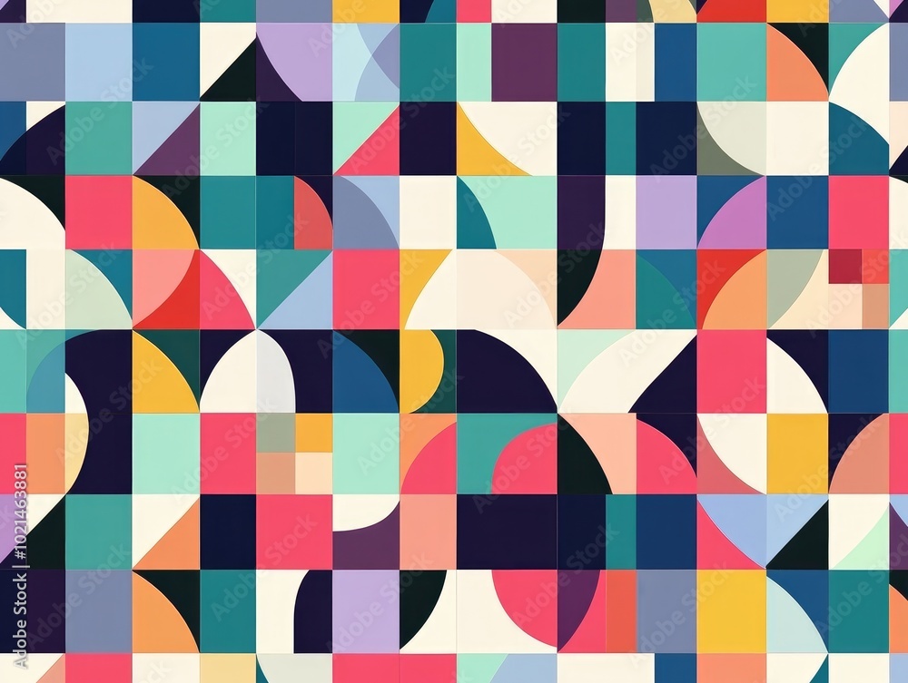 Poster abstract geometric pattern design suitable for textiles and contemporary backgrounds