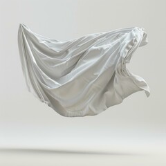 White cloth floating in the air