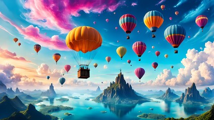 air balloon flying in the sky