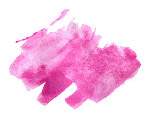 A vibrant splash of deep pink watercolor art created on a clean canvas, showcasing rich textures and dynamic flow in an abstract design, perfect for creative inspirations