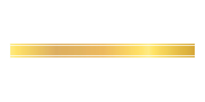 golden ribbon with gold border isolated on white background 