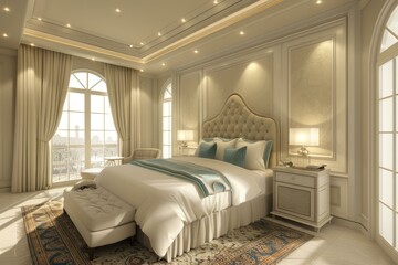 Luxury Bedroom Interior Design Illustration