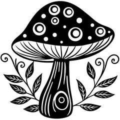 black and white flower