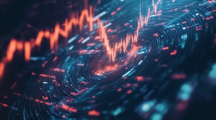 A graphic of a spiral with red and blue lines and numbers