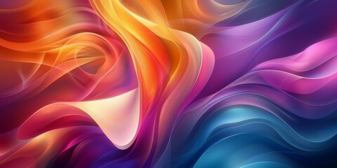 Obraz premium Abstract Colorful Flowing Lines Background