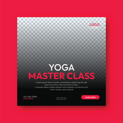 yoga center social media post or instgram post design template