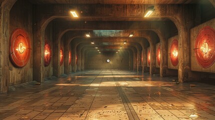 Fototapeta premium Futuristic Grungy Underground Bunker