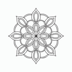 simple mandala coloring page, pattern mandala, geometric mandala vector design