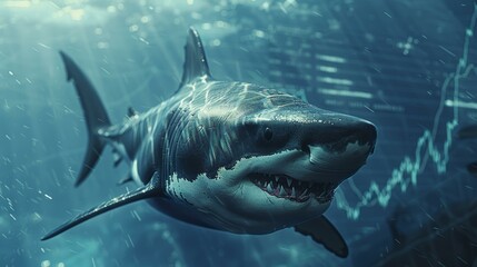 Obraz premium great white shark illustration