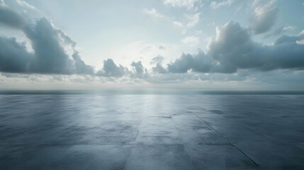 Abstract Background, Gray Sky and Dark Water