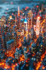 Night Cityscapes  Digital Art Illustration
