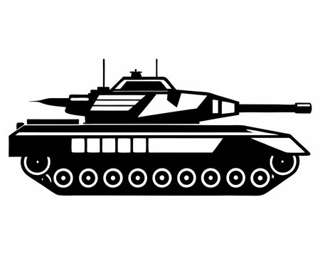 black tank side view on white clip art preview
