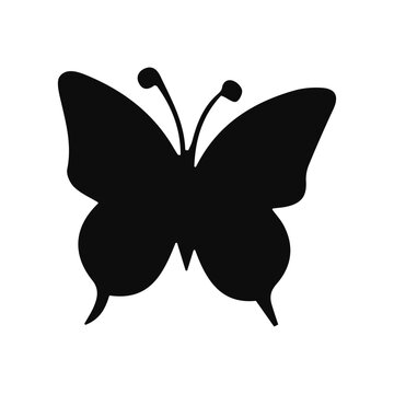 Vector butterfly icon. Simple butterfly vector flat symbol.