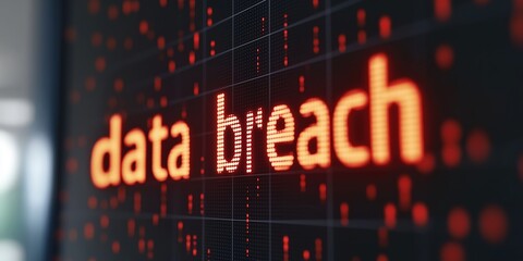 A data breach concept - the words 