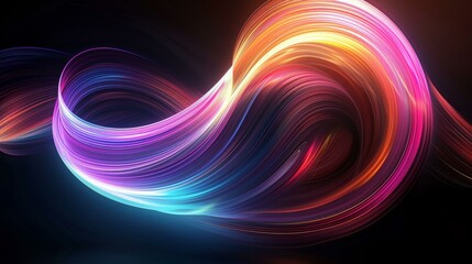 Flowing Light Trails in Vibrant Colors