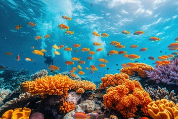 thrilling scuba diving adventure great barrier reef underwater coral vibrant sea blue ocean
