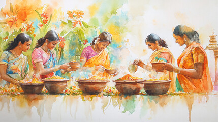 happy pongal day tamil nadu traditional indian festival background, diwali, makar sankranti