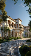 Luxury Mansion Exterior Design Illustration