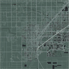 Map of Homestead in Florida in a smooth dark style. Contains layered vector with roads water, parks, etc.