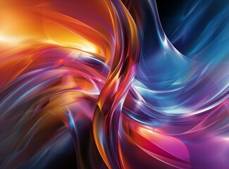 Naklejka premium Abstract Colorful Flowing Shapes