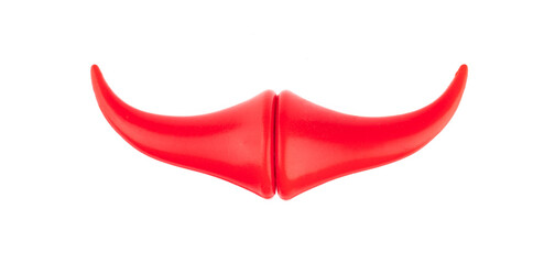 red devil horns isolated on white background
