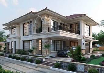 Fototapeta premium Modern Luxury House Exterior Design