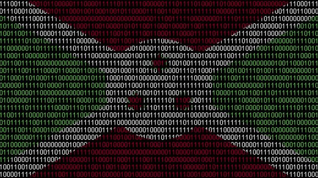 Binary code on flag of Burundi. Program source code or Hacker concept on Burundian flag. Burundi digital technology security, hacking or programming