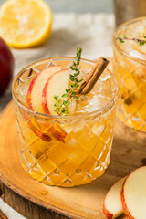 Cold Refreshing Apple Cider Smash Cocktail
