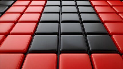 Fototapeta premium Captivating Geometric Black and Red Cube Pattern for Sale Promotion