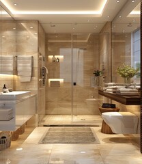 Modern Luxury Bathroom Design Illustration