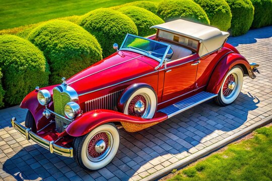 Rear View of a 1929 Duesenberg J Murphy Convertible Coupe Showcasing Classic Automotive Design and Timeless Elegance