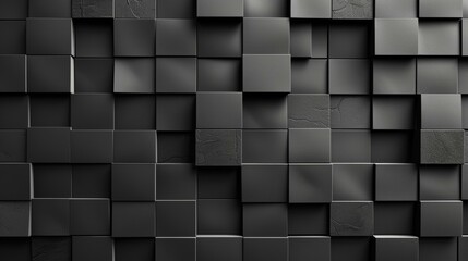 Black 3D Square Background