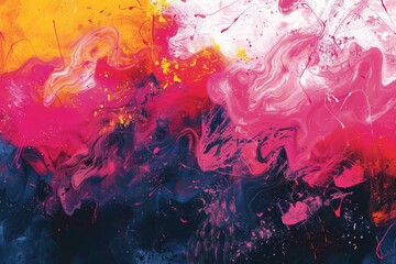 Obraz premium Abstract Colorful Paint Splatter Art